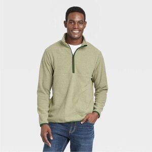 Men's Green Quarter-Zip Sweater